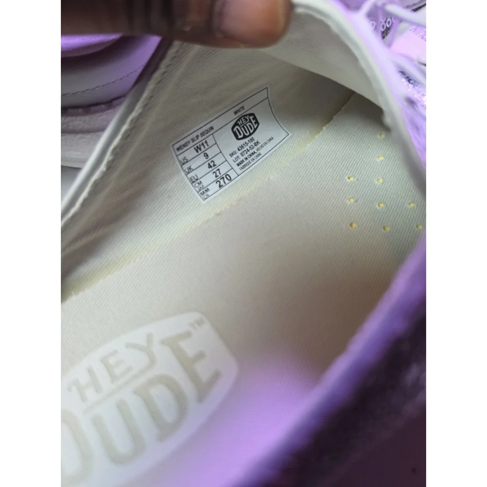 Hey Dude Wendy slip , Size 11 Super Sparkly !